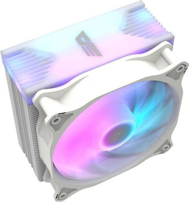 Produktbild Darkflash Tech Darkair CPU active cooling LED (heatsink + fan 120x120) white (157 mm)