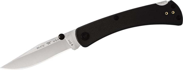 Image du produit Buck 110 SLIM PRO TRX, noir, acier S30V, inoxydable, back lock, manche G10, clip de poche Tip Up (9.50 cm)