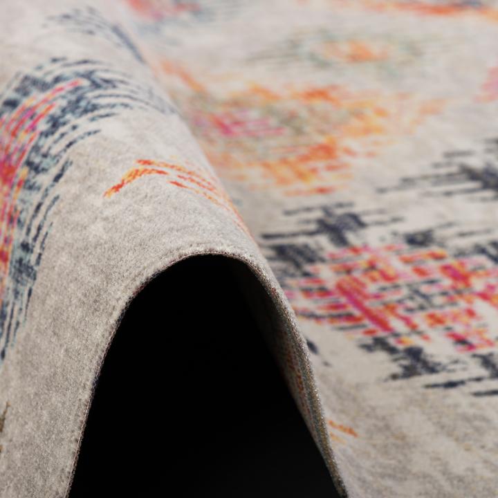 Produktbild Pergamon Kurzflor Designer Teppich Modern Vintage Orient Muster (140 x 200 cm)