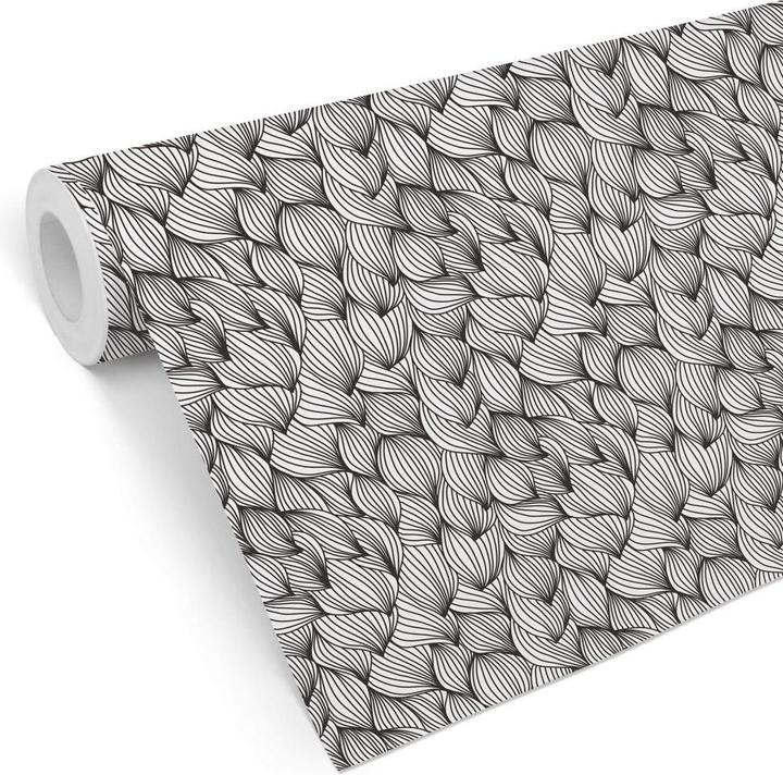 Trenddeko Graphic waves - black and white