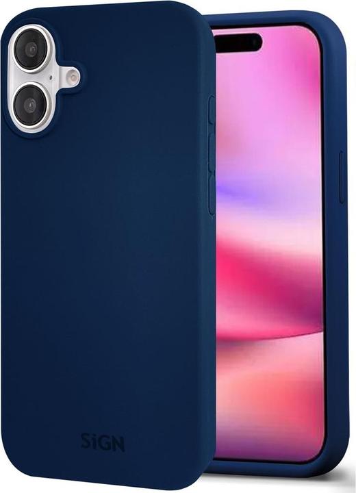 Actual product image SIGN Liquid Silicone Case for iPhone 16 Plus - Blue (Apple iPhone 16 Plus)