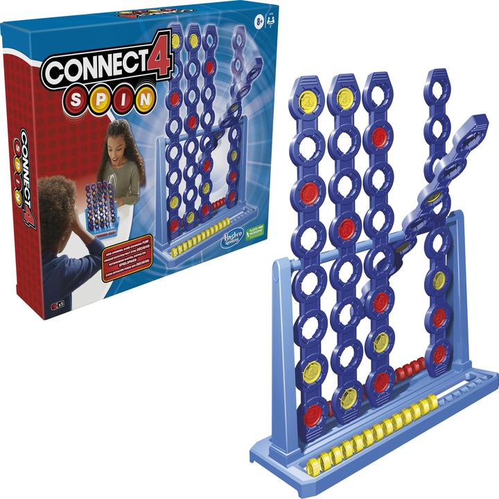 Actual product image Hasbro Gaming Connect 4 Spin Game, Features Spinning Connect 4 Grid, Game for 2 Players, Strategy Game for Familie