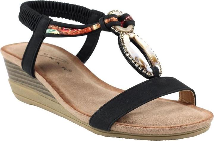 Actual product image Lunar Womens/Ladies Genoa Wedge Sandals (39)