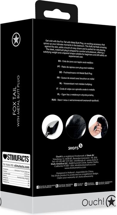 Productafbeelding Ouch! Vossenstaart met metalen buttplug