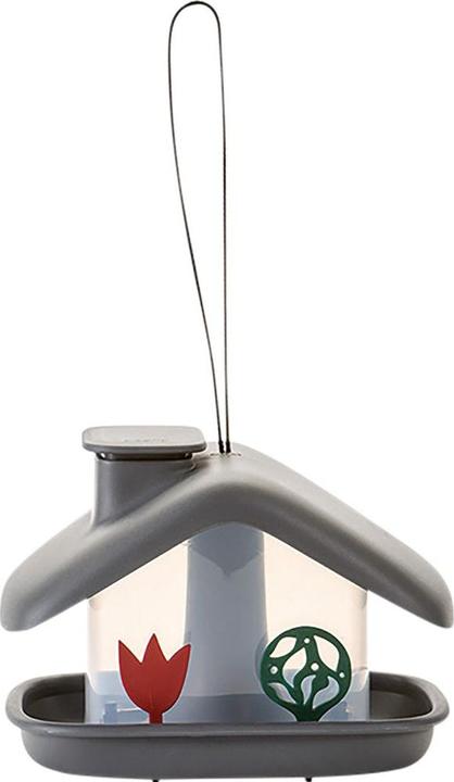 Produktbild Plastia Vogelfutterhaus Domek anthrazit Masse: 21x16x15 cm, Kunststoff