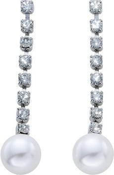 Crystalp Elegant earrings with crystals and pearl 42112.R