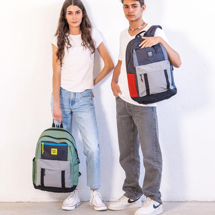 Produktbild Miquelrius Rucksack Triple Amsterdam Recy 28l 3 Fächern blau (28 l)