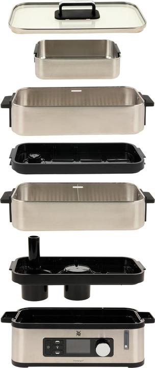 Produktbild WMF KÜCHENminis Dampfgarer Multicooker 2 Garräume mit Dämpfeinsatz, Warmhaltefunktion und Glasdeckel
