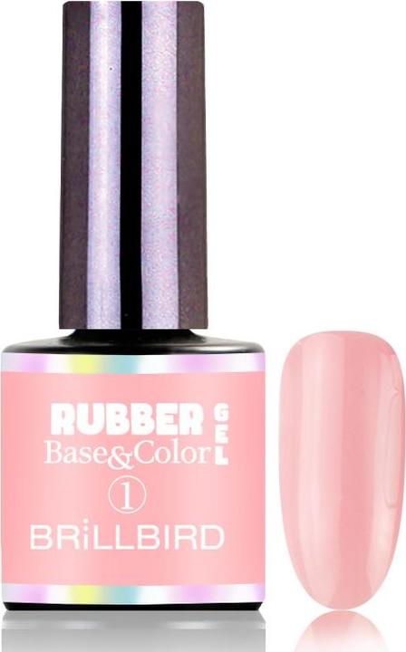 Image du produit BrillBird Gel Rubber Base&Coral #1 rose 8ml (#1 Rose, Vernis semi-permanent)