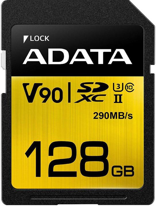Adata SDXC-kaart Premier ONE UHS-II 128 GB (128 GB, SDXC, U3, UHS-II)