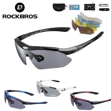 Rockbros 10002 polarising cycling glasses - white (Black, White)