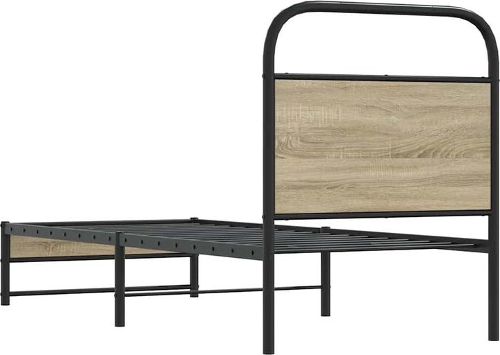 Image du produit VidaXL Cadre de lit sans matelas 90x200 cm chêne fumé bois composite (90 x 200 cm)
