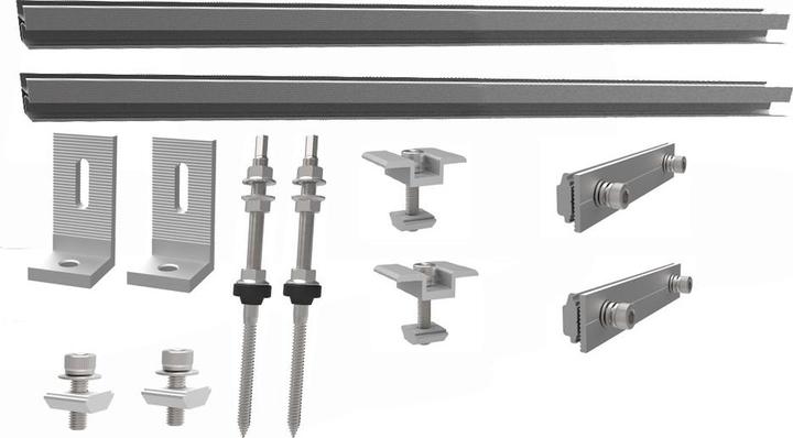 Actual product image Autosolar Fastening set for corrugated eternit / corrugated sheet metal - 2 (Solar system mounting material)