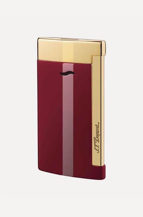 Actual product image S.T. Dupont Slim 7 Red Lotus & Golden Finishes (027707)