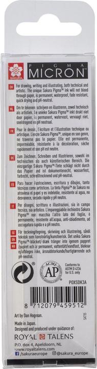 Produktbild Sakura Faserschreiber Pigma Micron (Black, 3 x)