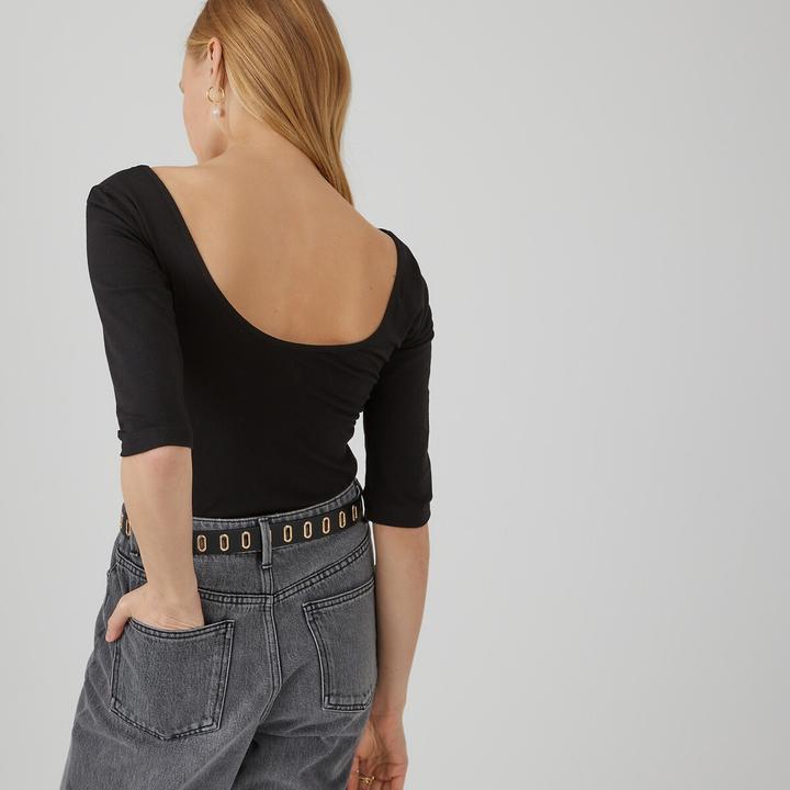 Produktbild La Redoute Collections T-Shirt mit Ballerina-Ausschnitt (XXL)