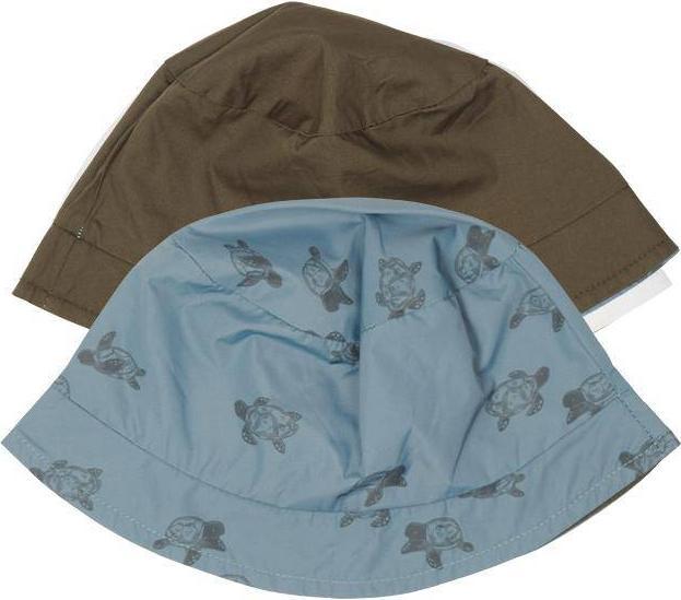 Actual product image Little Dutch Reversible sun hat Turtle Island / Olive - size 2 (2)