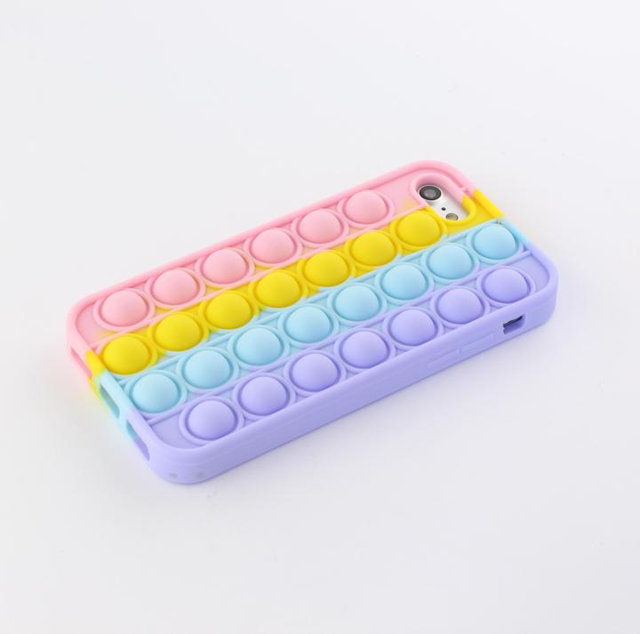 Actual product image PhoneLook Sleeve Silicone Bubbles Anti-Stress Rainbow (Apple iPhone 7)