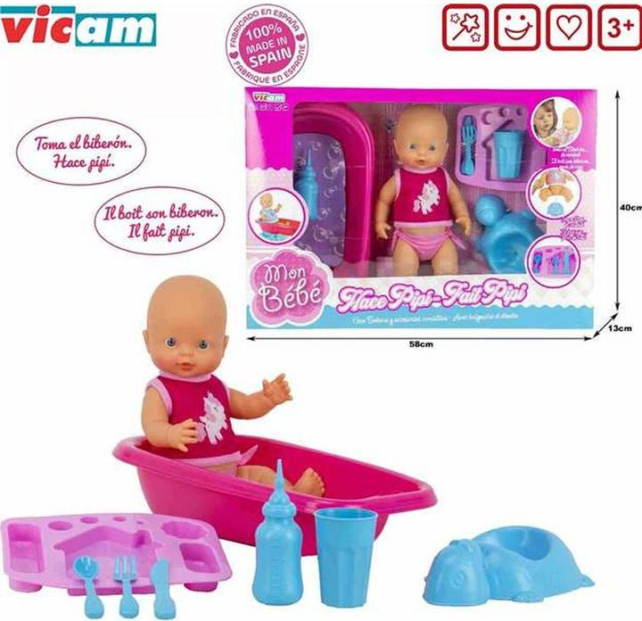 Actual product image BigBuy Fun Pipi baby doll bathtub 40 x 13 x 58 cm