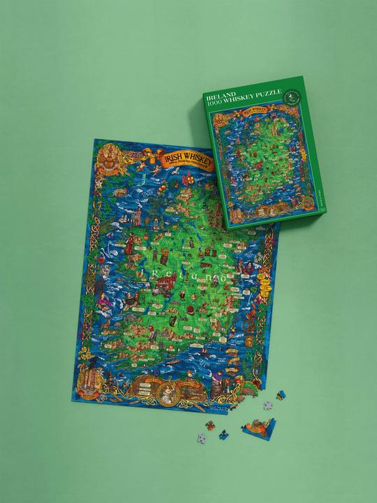 Produktbild Water & Wines Puzzle IRELAND WHISKEY hellgrün (1000 Teile)