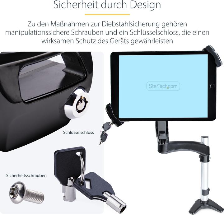 Immagine prodotto StarTech COM Supporto tablet VESA per braccio monitor - Supporto tablet antifurto per 20,06-31,75c