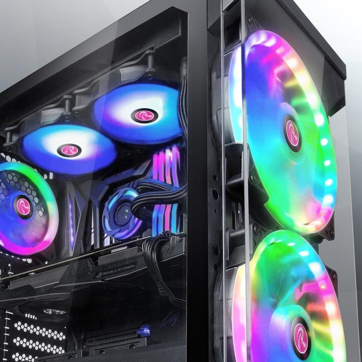 Actual product image Raijintek EOS 12 RBW ADD fan, set of 2 incl. controller (120 mm, 2 x)