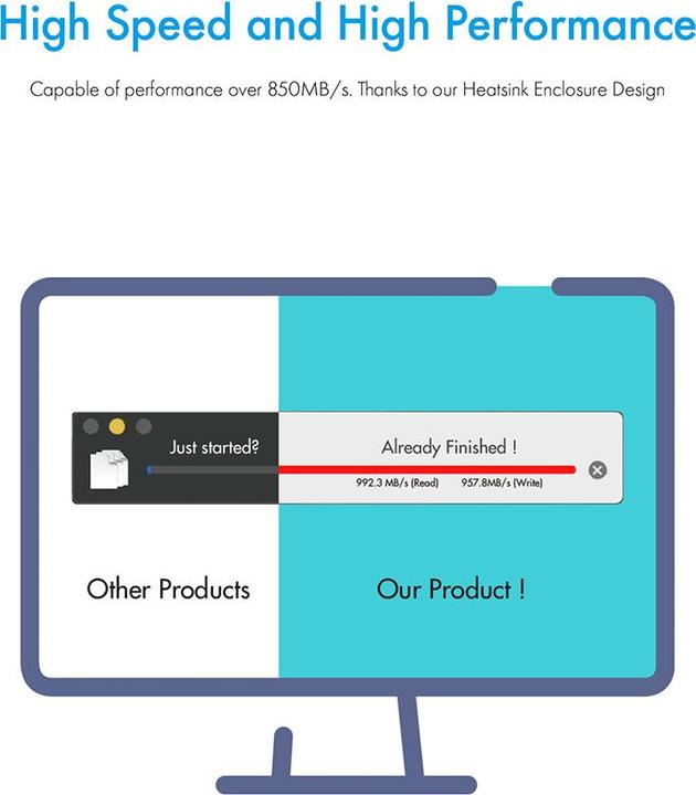 Produktbild Icy Box ext. M.2 NVMe Gehäuse IB-1816M-C31 (M.2 2230, M.2 2242, M.2 2260, M.2 2280)