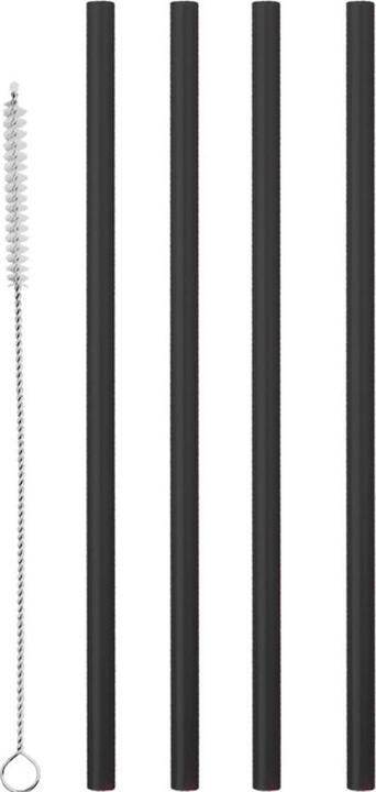Metaltex Plastic straws 12 pieces black (12 x)