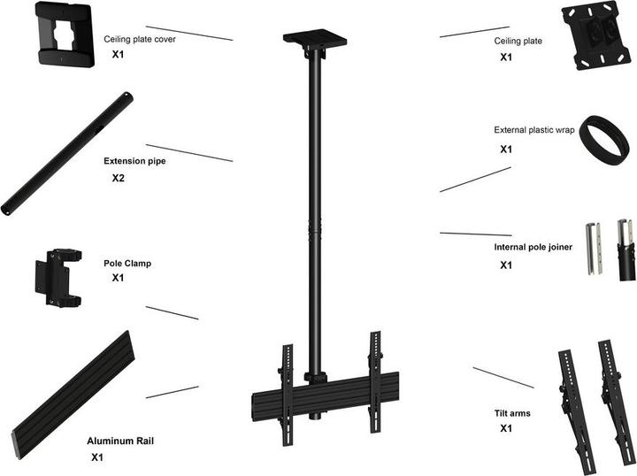 Actual product image Multibrackets M Ceiling Mount Pro MBC1UHD