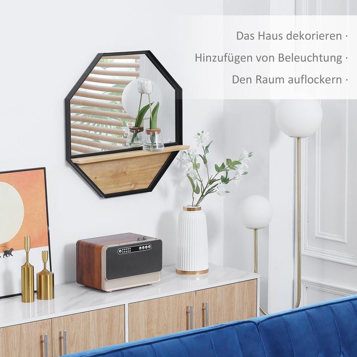Immagine prodotto Homcom Specchio da parete con cornice in legno