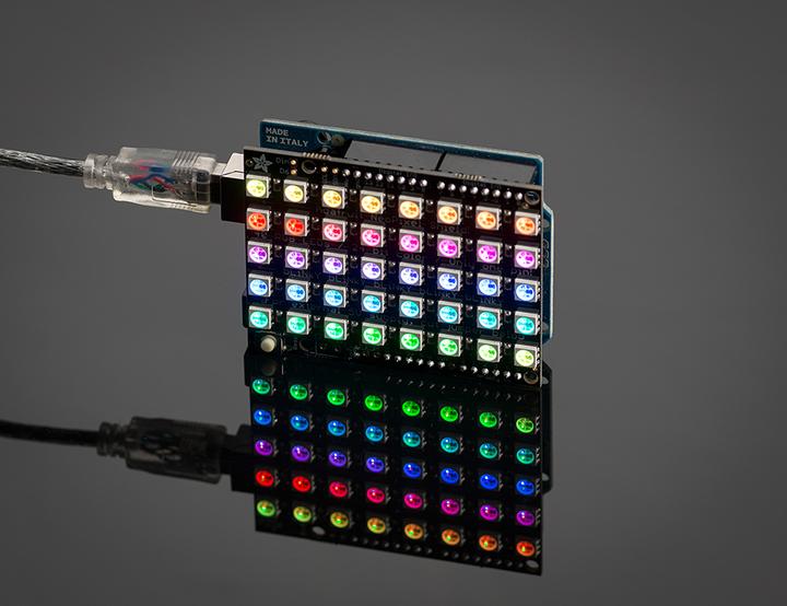 Image du produit Adafruit NeoPixel Shield pour Arduino 40 RGB LED Pixel Matr