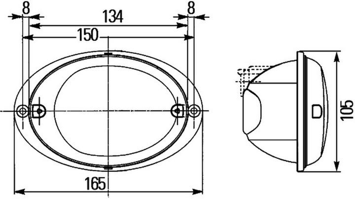 Image du produit Hella 24 Clignotants gauche halogène à encastrer pour TEREX