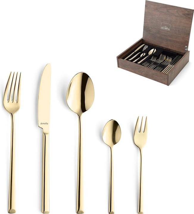 Image du produit Amefa METROPOLE Besteckset 24-teilig PVD champagner (24 pièce(s), Set de couverts)