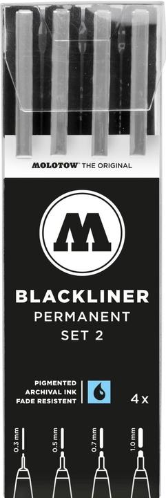 Molotow BLACKLINERSET2007 (Schwarz, 4 x)