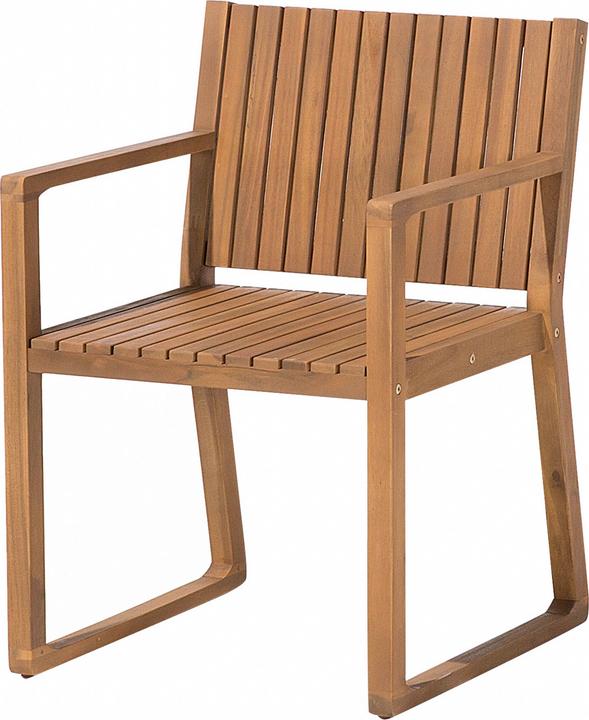 Produktbild Beliani Gartenmöbel Set Akazienholz hellbraun 6-Sitzer 7-teilig SASSARI (90 cm)