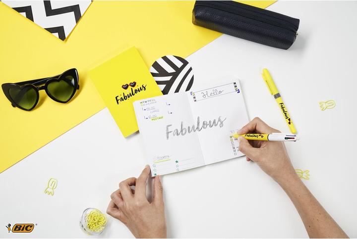 Actual product image Bic Stationery Box Fabulous (White, Yellow, 1 x)