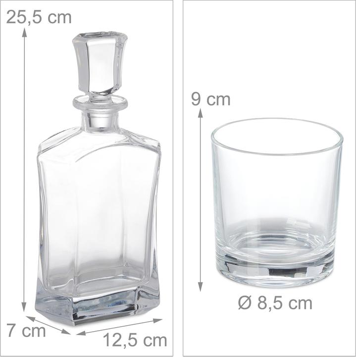 Actual product image Relaxdays 5-piece whisky set (3.45 dl, 1 x, Whisky glass)
