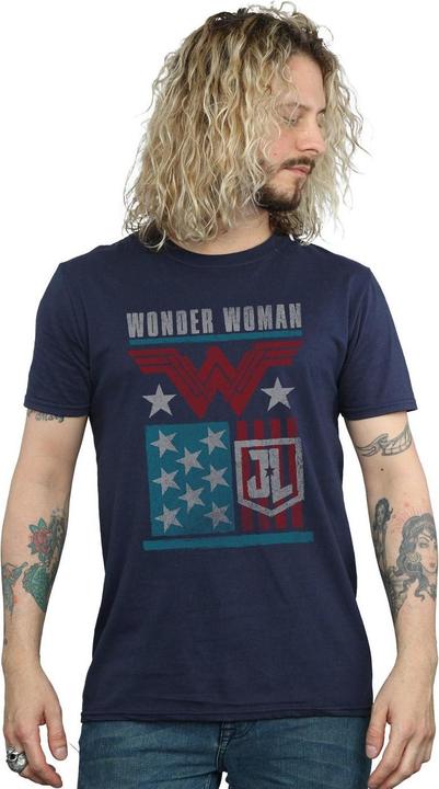 Produktbild Justice League Movie Wonder Woman Flag TShirt (XL)