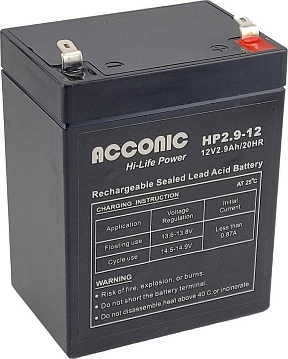 Produktbild Acconic HP2.9-12 Hi-Life Power AGM 12V 2.9Ah USV-Batterie (12 V, 2.90 Ah)