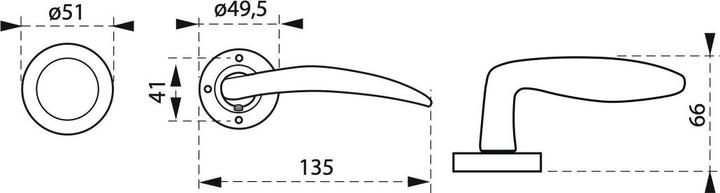Immagine prodotto Thirard Coppia di béquilles per porte, carré 7mm, laitonnée, ressort de rappel - (Set di porte)