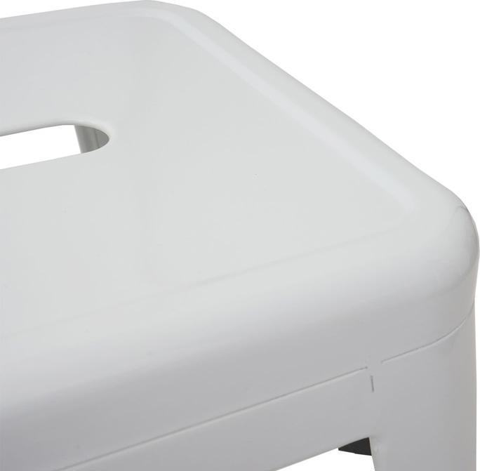 Actual product image Mendler Bar stool, bar chair counter stool, metal industrial design stackable - white
