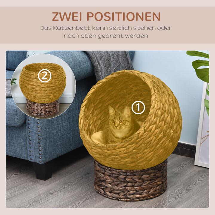 Actual product image PawHut Cat house made from woven rattan (Cat)