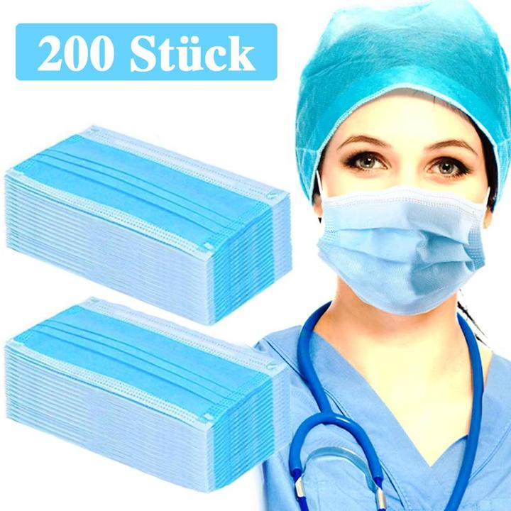Actual product image Hermex 200 pieces Face masks Nose masks Hygiene masks Breathing masks (200 x)