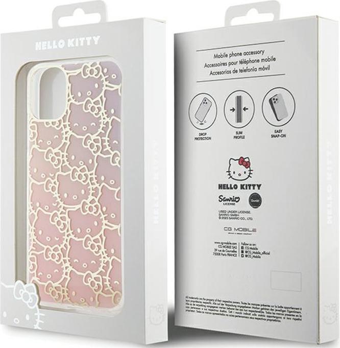 Produktbild Hello Kitty HKHCN61HCHPEP iPhone 11 / Xr 6.1" różowy/pink hardcase IML Gradient Electrop Crowded Kit (Apple iPhone 11)