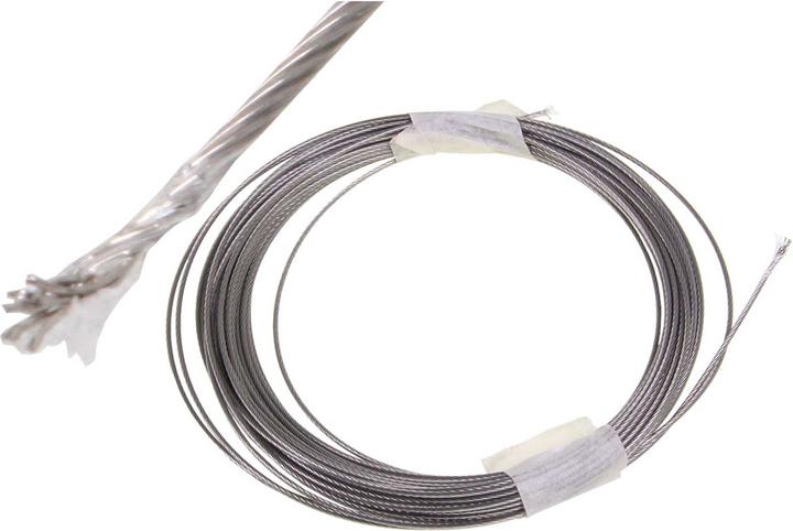 Actual product image Modellbau Lindinger steel cable 1,0mm nylon-coated 10 meter natural, 80,6kg maximum tensile force
