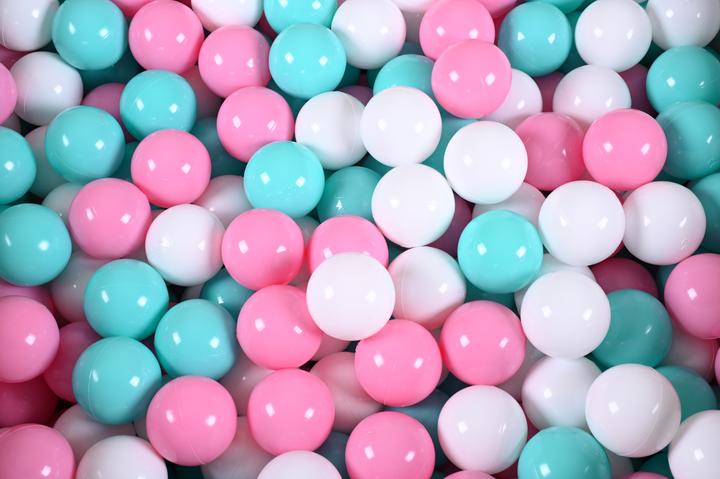 Actual product image Knorrtoys Ball pool soft - "Grey white stars" - 300 balls rose/cream/lightblue