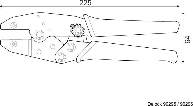 Productafbeelding Delock Universele coax krimptang voor 6 verschillende diameters (225 mm)