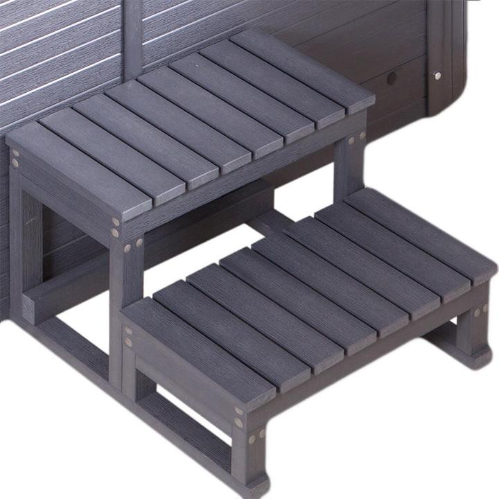 Produktbild Home Deluxe Outdoor Whirlpool GARDEN, 51 Massagedüsen, Beleuchtung, Treppe und Thermoabdeckung, 2 Personen
