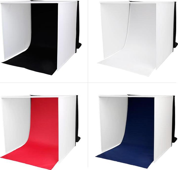 Actual product image Caruba portable photo studio 60x60x60cm with separate halogen lamps