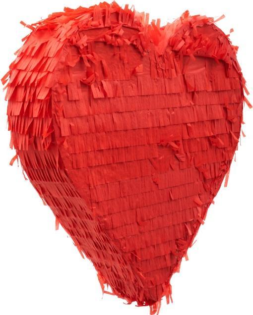 Produktbild CreaDiva Piñata Herz Rot - Zugpinata - 36 cm